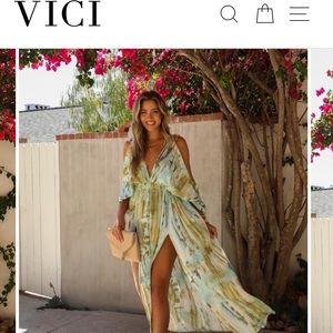 VICI sold out Tye Dye Maxi Dress with slit